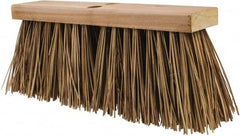 Rubbermaid - 16" Rough Surface Palmyra Push Broom - 6" Bristle Length, Wood Block, Tapered Handle Connection, Handle Sold Separately - Strong Tooling