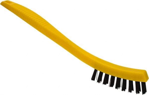 Rubbermaid - 0.6" Bristle Length, Polypropylene Scrub Brush - 8-1/2" OAL, Black, Plastic Block - Strong Tooling