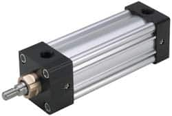 Parker - 4" Stroke x 2-1/2" Bore Double Acting Air Cylinder - 3/8 Port, 7/16-20 Rod Thread, 250 Max psi, -10 to 165°F - Strong Tooling