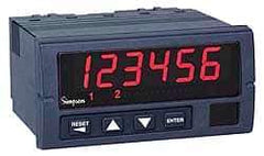 Simpson Electric - 4 Digit Red LED Display Counter - 3.62 Inch Wide, x 1.77 Inch High, 120 VAC, 30 VDC Voltage, 1/8 Inch Base, Digital Frequancy Counter - Strong Tooling