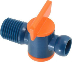 Loc-Line - 10 Piece, 1/4" ID Coolant Hose NPT Valve - Male to Female Connection, Acetal Copolymer Body, 1/4 NPT, Use with Loc-Line Modular Hose Systems - Strong Tooling