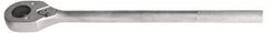 Proto - 1" Drive Pear Head Male/Female Drive Ratchet - Chrome Finish, 26" OAL, 24 Gear Teeth, Standard Head - Strong Tooling