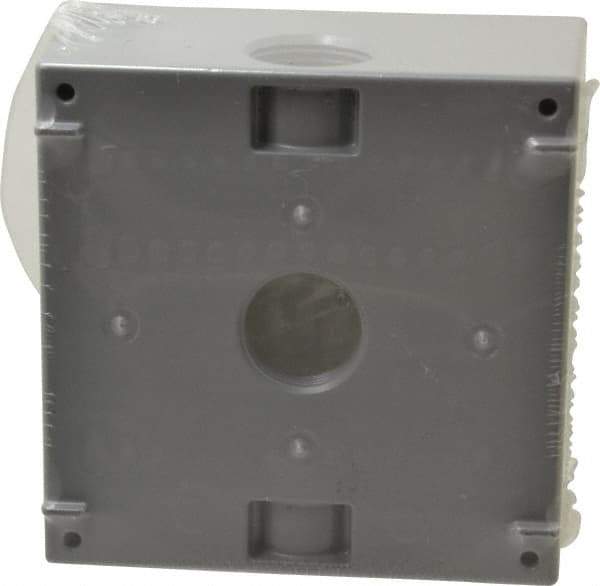 Cooper Crouse-Hinds - 2 Gang, (5) 3/4" Knockouts, Aluminum Rectangle Outlet Box - 4-9/16" Overall Height x 4-5/8" Overall Width x 2-1/16" Overall Depth, Weather Resistant - Strong Tooling