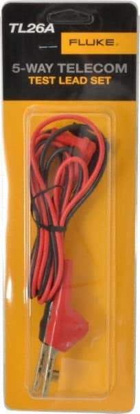 Fluke - Black/Red Electrical Test Equipment Leads Set - Use with Blade-Shaped Terminals, Gripping Terminals, Penetrating Larger Gauge Wires, Piercing Small Gauge (22-28 AWG) Wires, Threaded Terminals, Wire-Wrapped Terminals - Strong Tooling