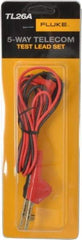 Fluke - Black/Red Electrical Test Equipment Leads Set - Use with Blade-Shaped Terminals, Gripping Terminals, Penetrating Larger Gauge Wires, Piercing Small Gauge (22-28 AWG) Wires, Threaded Terminals, Wire-Wrapped Terminals - Strong Tooling