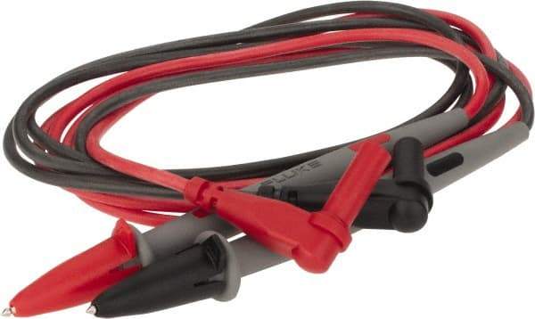 Fluke - Black/Red Electrical Test Equipment Leads - Use with Digital Multimeters - Strong Tooling