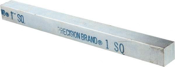 Precision Brand - 12" Long x 1" High x 1" Wide, Zinc-Plated Key Stock - Low Carbon Steel - Strong Tooling