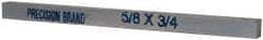 Precision Brand - 12" Long x 3/4" High x 5/8" Wide, Zinc-Plated Key Stock - Low Carbon Steel - Strong Tooling