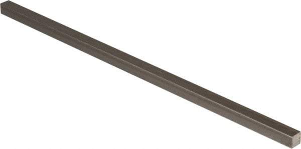 Precision Brand - 12" Long x 3/8" High x 3/8" Wide, Plain Key Stock - Low Carbon Steel - Strong Tooling