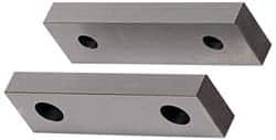 Gibraltar - 8-1/8" Wide x 2-1/2" High x 1" Thick, Flat/No Step Vise Jaw - Soft, Aluminum, Fixed Jaw, Compatible with 8" Vises - Strong Tooling