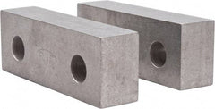 Gibraltar - 4-1/8" Wide x 1-1/2" High x 1" Thick, Flat/No Step Vise Jaw - Soft, Aluminum, Fixed Jaw, Compatible with 4" Vises - Strong Tooling