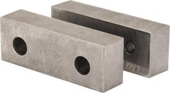 Gibraltar - 4-1/8" Wide x 1-1/2" High x 1" Thick, Flat/No Step Vise Jaw - Soft, Steel, Fixed Jaw, Compatible with 4" Vises - Strong Tooling