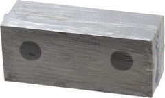 Gibraltar - 4-1/8" Wide x 1-3/4" High x 3/4" Thick, Flat/No Step Vise Jaw - Soft, Steel, Fixed Jaw, Compatible with 4" Vises - Strong Tooling