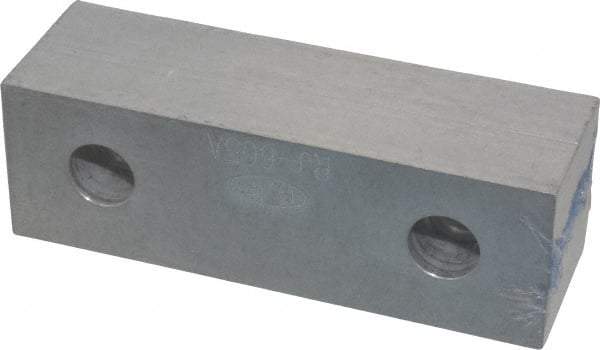 Gibraltar - 6-1/8" Wide x 2" High x 1" Thick, Flat/No Step Vise Jaw - Soft, Aluminum, Fixed Jaw, Compatible with 6" Vises - Strong Tooling