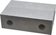 Gibraltar - 6-1/8" Wide x 2" High x 2" Thick, Flat/No Step Vise Jaw - Soft, Aluminum, Fixed Jaw, Compatible with 6" Vises - Strong Tooling