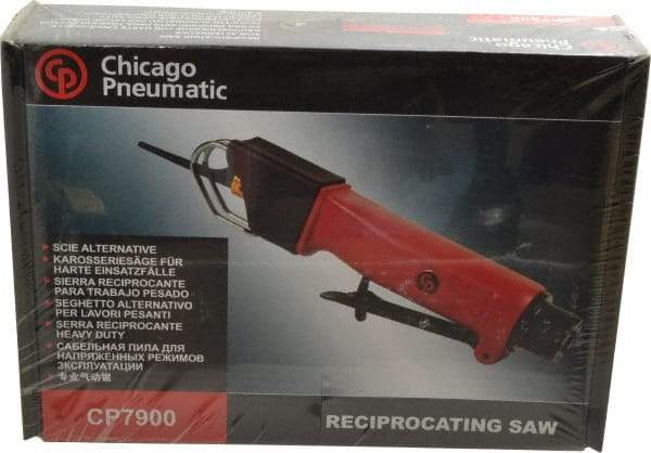 Chicago Pneumatic - 10,000 Strokes per Minute, 3/8 Inch Stroke Length, 5.5 CFM Air Reciprocating Saw - 3 Blades, 6.2 Bar Air Pressure, 3/8 Inch Inlet - Strong Tooling