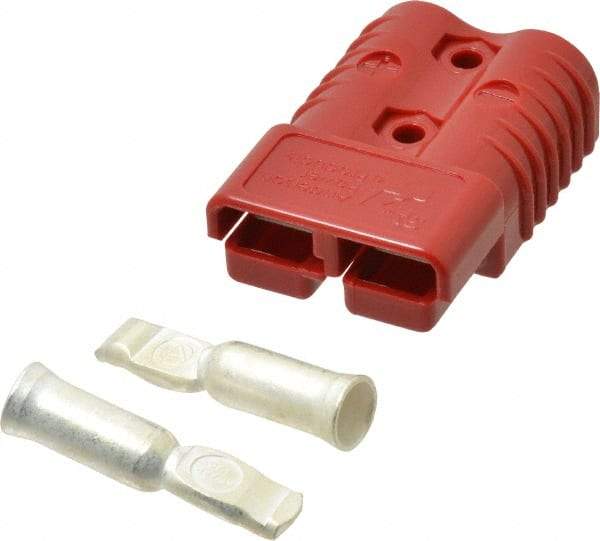 Made in USA - 1/0 AWG, 600 V, 175 A, Battery Connector - Red - Strong Tooling