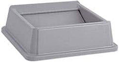 Rubbermaid - Square Lid for Use with 35 & 50 Gal Square Trash Cans - Gray, High-Impact Polystyrene, For Untouchable Trash Cans - Strong Tooling