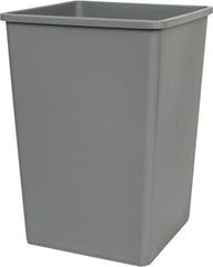 Rubbermaid - 35 Gal Gray Square Trash Can - Polyethylene, 27-5/8" High x 19-1/2" Long x 19-1/2" Wide - Strong Tooling