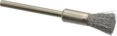 Anderson - 1/4" Brush Diam, Crimped, End Brush - 1/8" Diam Shank, 25,000 Max RPM - Strong Tooling