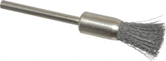 Anderson - 5/16" Brush Diam, Crimped, End Brush - 1/8" Diam Shank, 25,000 Max RPM - Strong Tooling