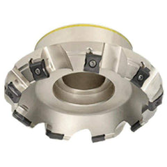 Iscar - 120mm Cut Diam, 32mm Arbor Hole, 7.5mm Max Depth of Cut, 45° Indexable Chamfer & Angle Face Mill - 12 Inserts, LN.. 1506.. Insert, Left Hand Cut, 12 Flutes, Series TangMill - Strong Tooling