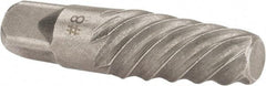 Interstate - Spiral Flute Screw Extractor - #8 Extractor for 1-1/8 to 1-3/8" Screw, 4-3/8" OAL - Strong Tooling