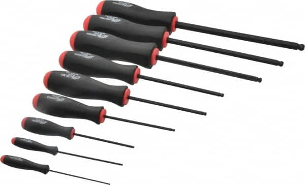 Bondhus - 9 Piece, 1.5 to 10mm Ball End Hex Driver Set - Comes in Vinyl Pouch - Strong Tooling