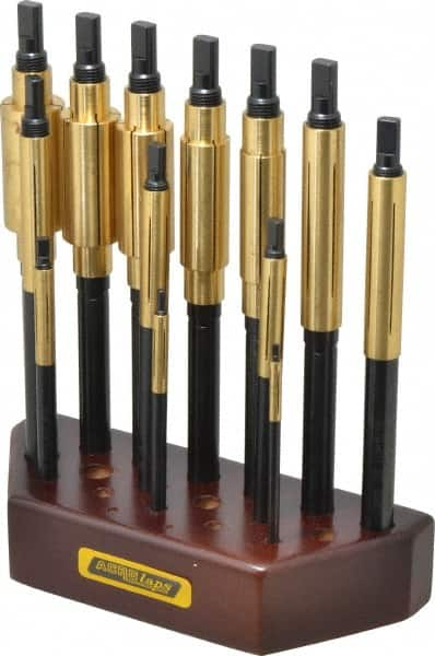 Made in USA - 13 Piece Barrel Lap Set - 3/16 to 1" Hole Diam - Strong Tooling