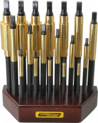 Made in USA - 18 Piece Barrel Lap Set - 3/16 to 1" Hole Diam - Strong Tooling