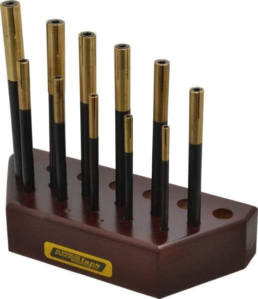 Made in USA - 11 Piece Blind Hole Lap Set - 3/16 to 1/2" Hole Diam - Strong Tooling