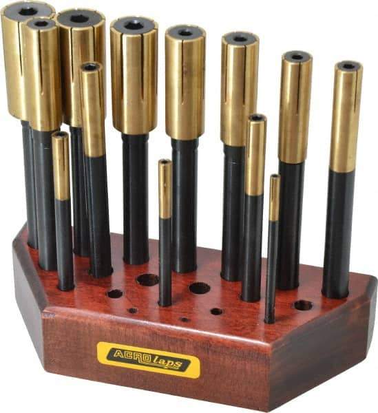 Made in USA - 13 Piece Blind Hole Lap Set - 3/16 to 1" Hole Diam - Strong Tooling