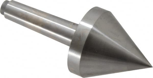 Riten - 2-3/4" Head Diam, Hardened Tool Steel Pipe Nose Point Solid Dead Center - 3MT Morse Taper, 2-3/4" Point Diam, 2.37" Point Length, 3.38" OAL - Strong Tooling