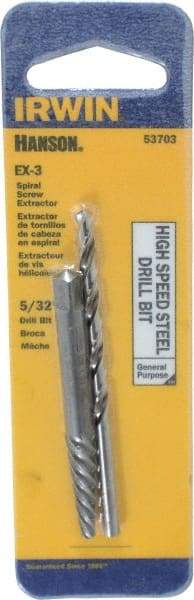 Irwin - 2 Piece Spiral Flute Screw Extractor & Drill Set - Screw Range 7/32 to 9/32" - Strong Tooling