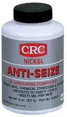 CRC - 8 oz Bottle High Temperature Anti-Seize Lubricant - Nickel, -95 to 2,400°F, Gray, Water Resistant - Strong Tooling