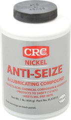 CRC - 16 oz Bottle High Temperature Anti-Seize Lubricant - Nickel, -95 to 2,400°F, Gray, Water Resistant - Strong Tooling