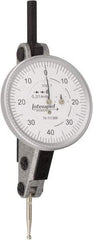 INTERAPID - 1.6 mm Range, 0.01 mm Dial Graduation, Horizontal Dial Test Indicator - 1-1/2 Inch White Dial, 0-40-0 Dial Reading - Strong Tooling