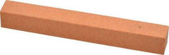 Made in USA - 4" Long x 1/2" Wide x 1/2" Thick, Aluminum Oxide Sharpening Stone - Square, Fine Grade - Strong Tooling