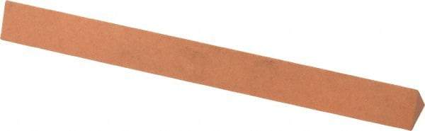 Made in USA - 4" Long x 3/8" Wide x 3/8" Thick, Aluminum Oxide Sharpening Stone - Triangle, Fine Grade - Strong Tooling