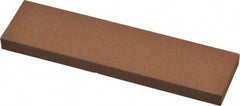 Norton - 4" Long x 1" Wide x 1/4" Thick, Aluminum Oxide Sharpening Stone - Rectangle, Medium Grade - Strong Tooling