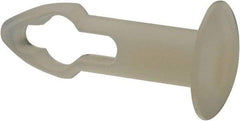 Made in USA - 5/32" Hole Diam, Keyhole Shank, Nylon Panel Rivet - 3/8" Material Thickness, 5/16" Head Diam - Strong Tooling