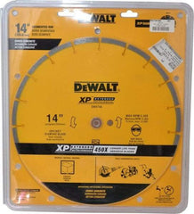 DeWALT - 14" Diam, 1" Arbor Hole Diam, Wet & Dry Cut Saw Blade - Diamond-Tipped, Standard Round Arbor - Strong Tooling