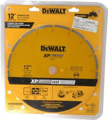 DeWALT - 12" Diam, 1" Arbor Hole Diam, Wet & Dry Cut Saw Blade - Diamond-Tipped, General Purpose Action, Standard Round Arbor - Strong Tooling