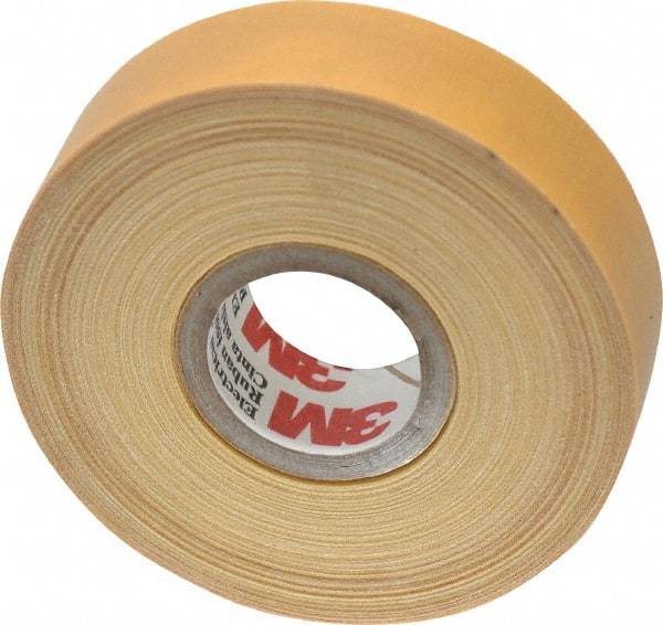 3M - 3/4" x 60', Yellow Cotton Cloth Electrical Tape - Series 2520, 8 mil Thick, 800 V/mil Dielectric Strength, 50 Lb./Inch Tensile Strength - Strong Tooling