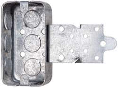 Cooper Crouse-Hinds - 1 Gang, (8) 1/2" Knockouts, Steel Rectangle Wall Box - 4" Overall Height x 2-1/8" Overall Width x 1-1/2" Overall Depth - Strong Tooling