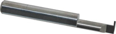 Accupro - 0.0335" Groove Width, 0.312" Min Hole Diam, 3/4" Max Hole Depth, Retaining Ring Grooving Tool - 0.11" Projection, 1-3/4" Shank Length, 2-1/2" OAL, Solid Carbide, Bright Finish - Exact Industrial Supply