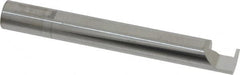 Accupro - 0.0385" Groove Width, 0.312" Min Hole Diam, 1/4" Max Hole Depth, Retaining Ring Grooving Tool - 0.11" Projection, 2-1/4" Shank Length, 2-1/2" OAL, Solid Carbide, Bright Finish - Exact Industrial Supply