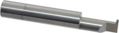 Accupro - 0.047" Groove Width, 3/8" Min Hole Diam, 3/4" Max Hole Depth, Retaining Ring Grooving Tool - 0.11" Projection, 1-3/4" Shank Length, 2-1/2" OAL, Solid Carbide, Bright Finish - Exact Industrial Supply