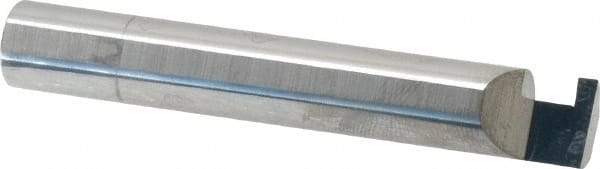 Accupro - 0.088" Groove Width, 3/8" Min Hole Diam, 1/4" Max Hole Depth, Retaining Ring Grooving Tool - 0.11" Projection, 2-1/4" Shank Length, 2-1/2" OAL, Solid Carbide, Bright Finish - Exact Industrial Supply