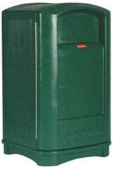 Rubbermaid - 50 Gal Green Rectangle Trash Can - Polyethylene, 42-1/8" High x 24-3/4" Long x 25-1/4" Wide - Strong Tooling